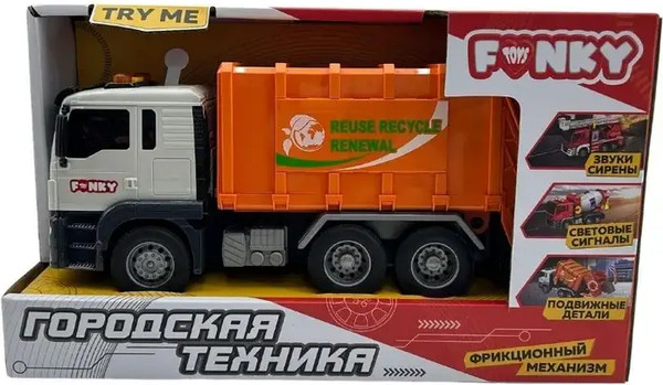 Изображение товара Мусоровоз игрушечный Funky Toys Городская техника / FT1214921