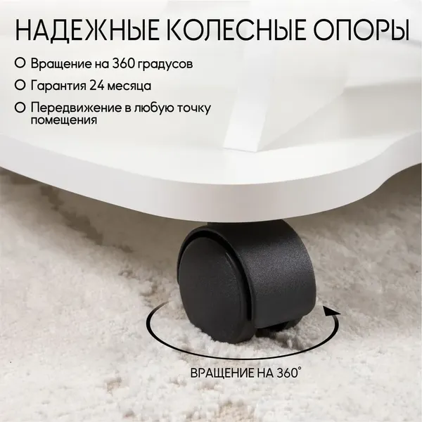 Изображение товара Журнальный столик Олмеко Сатурн - М 05 (белый)