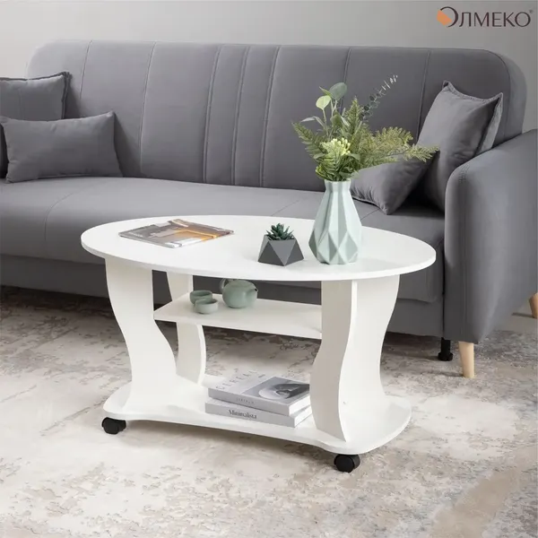 Изображение товара Журнальный столик Олмеко Сатурн - М 05 (белый)