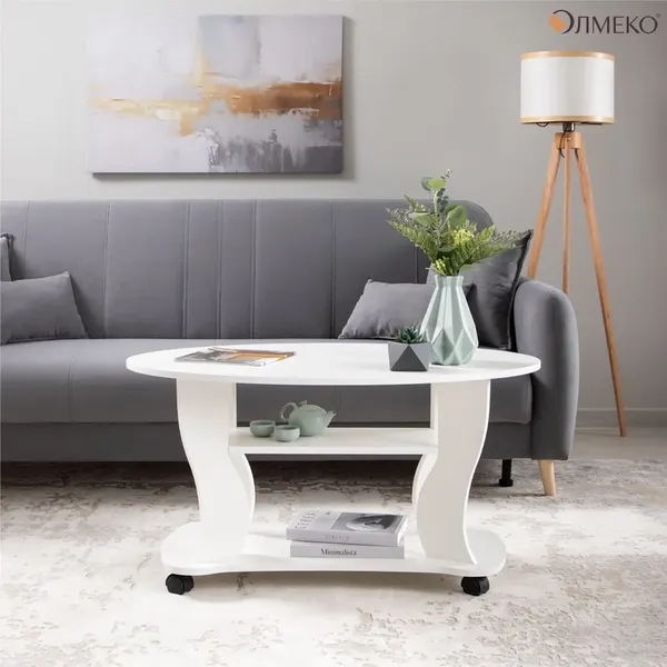 Изображение товара Журнальный столик Олмеко Сатурн - М 05 (белый)