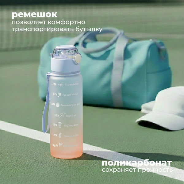 Изображение товара Бутылка для воды Sundays Summer (800мл, голубой)