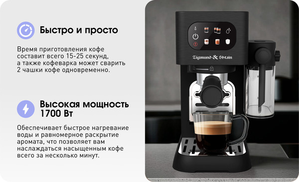 Изображение товара Кофеварка эспрессо Zigmund & Shtain ZCM-882