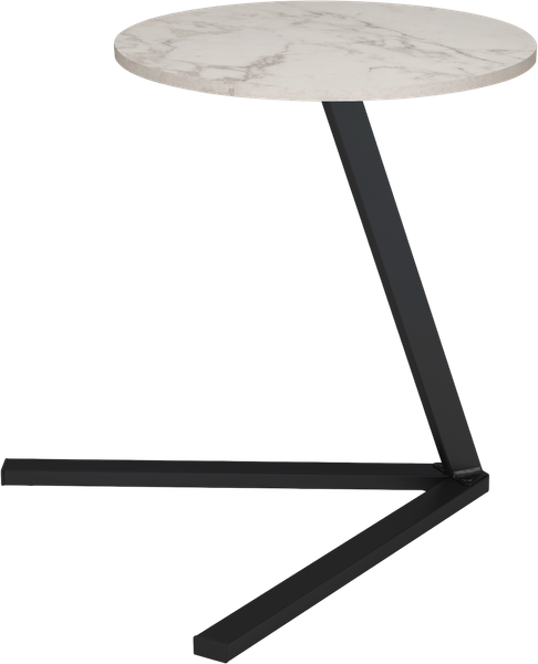 Изображение товара Приставной столик Олмеко Сеул 42.47 (мрамор белый/черный)