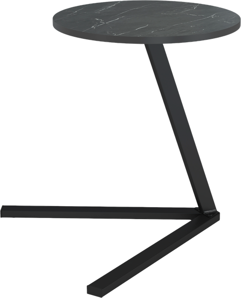 Изображение товара Приставной столик Олмеко Сеул 42.47 (мрамор черный/черный)