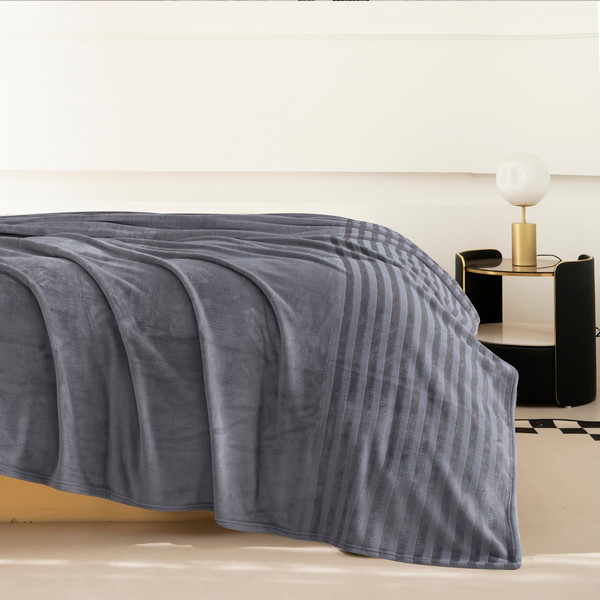 Изображение товара Плед Karven Велсофт 1.5сп / PL005 SOLID JACQAURD v2/Grey