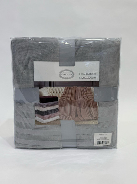 Изображение товара Плед Karven Велсофт 1.5сп / PL005 SOLID JACQAURD v2/Grey