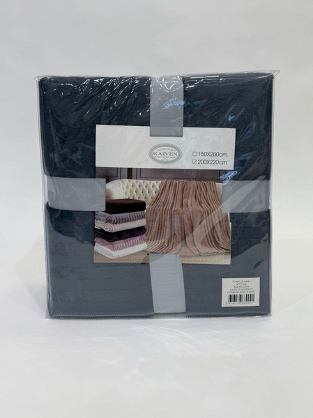 Изображение товара Плед Karven Фланель 1.5сп / PL005 SOLID JACQAURD v4/Anthracite