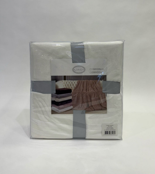 Изображение товара Плед Karven Фланель 1.5сп / PL005 SOLID JACQAURD v6/Cream