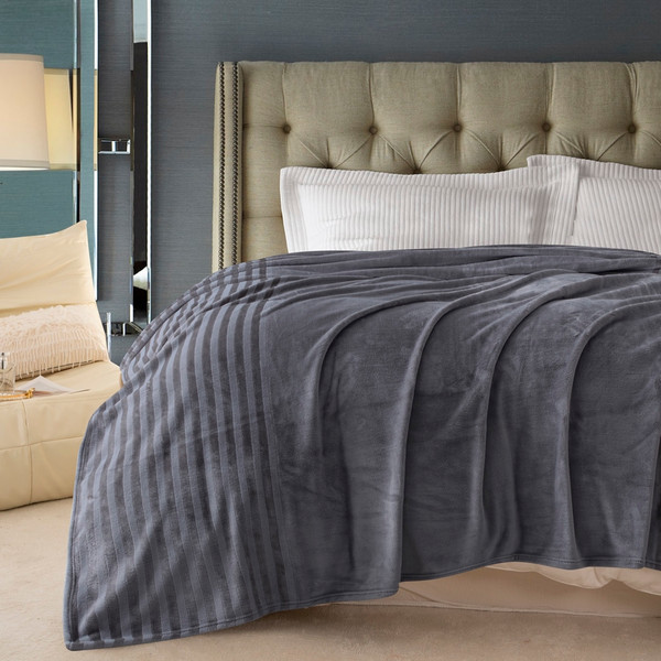 Изображение товара Плед Karven Велсофт Евро / PL 006 SOLID JACQAURD v2/Grey