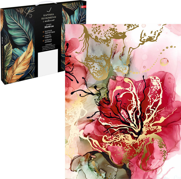 Изображение товара Картина по номерам Феникс+ Красный цветок / 67966