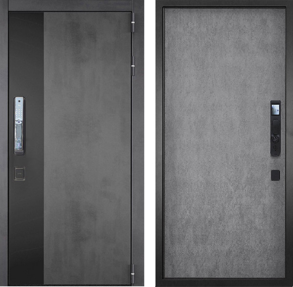 Изображение товара Входная дверь ГРАНИТ Роял Смарт 77-1 бетон невский (86x205, правая)