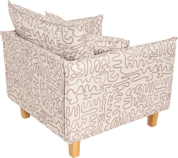 Изображение товара Кресло мягкое KRONES Демос (жаккард, рисунок, молочный/кофейный)