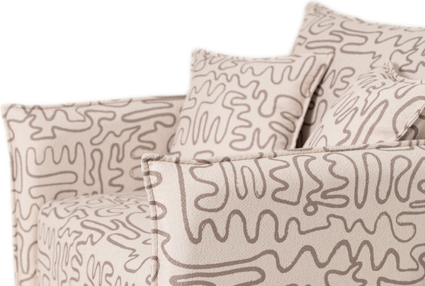 Изображение товара Кресло мягкое KRONES Демос (жаккард, рисунок, молочный/кофейный)