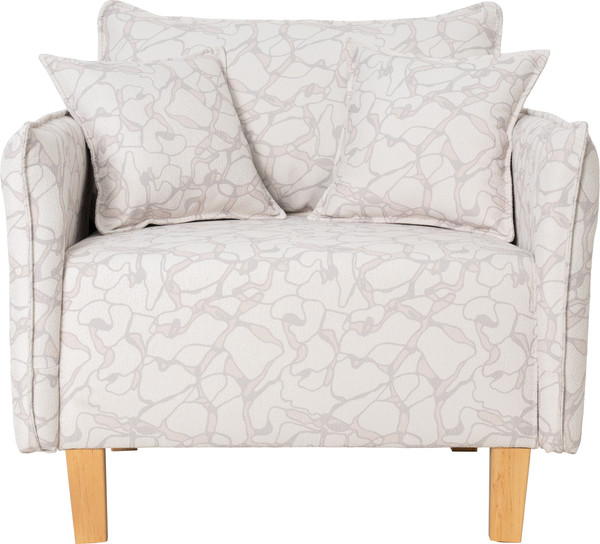 Изображение товара Кресло мягкое KRONES Демос (жаккард, рисунок, молочный/бежевый)