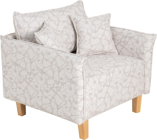 Изображение товара Кресло мягкое KRONES Демос (жаккард, рисунок, молочный/бежевый)