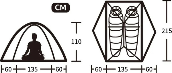 Изображение товара Палатка Naturehike Star-river Si / NH17T012-T-LGRR (серый/красный)