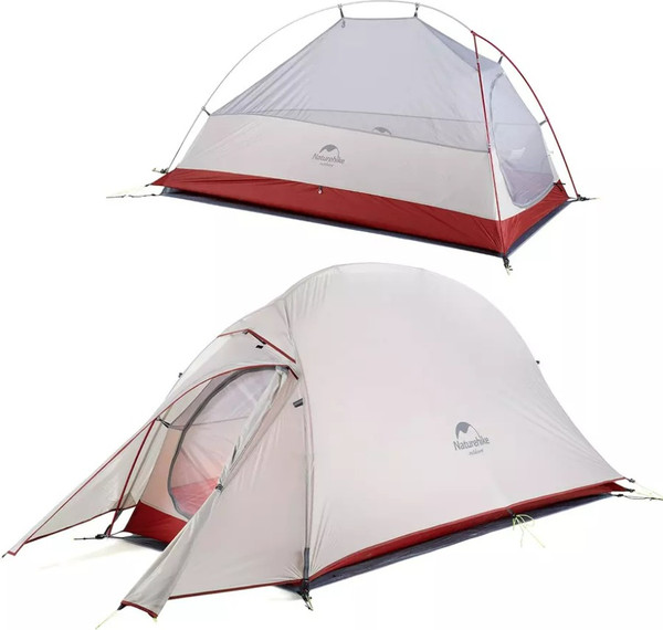 Изображение товара Палатка Naturehike Cloud Up Si / NH18T010-T-DLG (серый/красный)