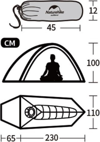 Изображение товара Палатка Naturehike Cloud Up Si / NH18T010-T-1DNAV (синий)
