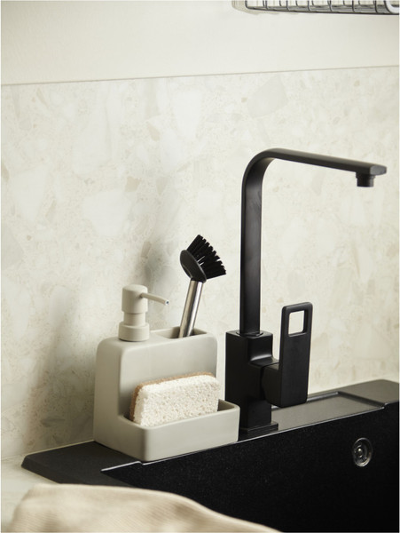 Изображение товара Дозатор моющего средства с подставкой для губки Smart Solutions Noble SS0000253 (светло-серый)