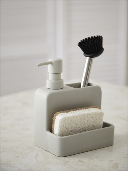 Изображение товара Дозатор моющего средства с подставкой для губки Smart Solutions Noble SS0000253 (светло-серый)