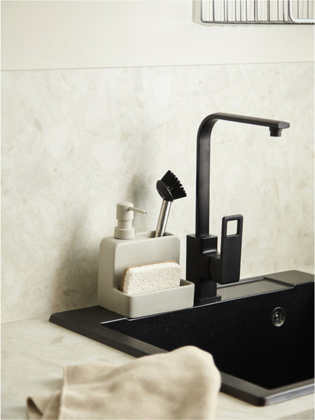 Изображение товара Дозатор моющего средства с подставкой для губки Smart Solutions Noble SS0000253 (светло-серый)