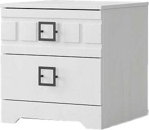 Изображение товара Прикроватная тумба Мебель-КМК 2Я Римини 0989.2 (белый текстурный/дуб полярный)