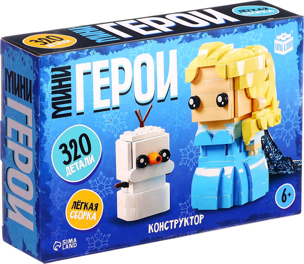 Изображение товара Конструктор Unicon Мини герои. Принцесса и снеговичек / 10230067