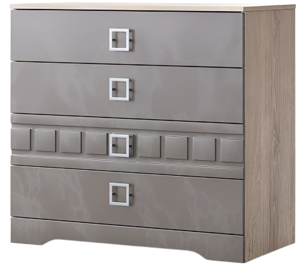 Изображение товара Комод Мебель-КМК 4Я Римини 0989.1 (дуб мадура/перламутр тауп 296J2)