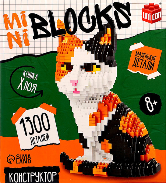 Изображение товара Микроконструктор Unicon Mini Blocks. Кошка Хлоя 16036 / 10702982