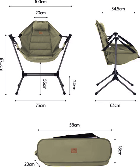 Изображение товара Кресло складное Naturehike NH21JJ004-OL (олива)
