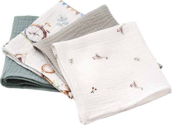 Изображение товара Набор платков носовых Perina КМС.4.29-0 (4шт, цветной микс)