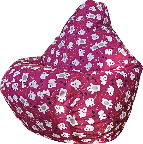 Изображение товара Бескаркасное кресло Flagman Груша Макси XXL Street Г2.12-13 (белые мишки)