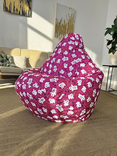 Изображение товара Бескаркасное кресло Flagman Груша Макси XXL Street Г2.12-13 (белые мишки)