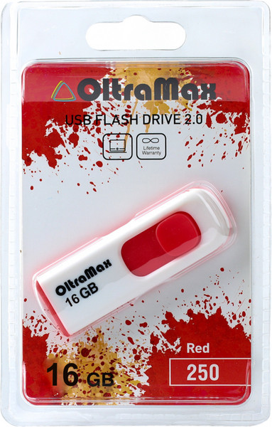 Изображение товара USB flash накопитель Oltramax 250 Red 16GB / OM-16GB-250-Red 