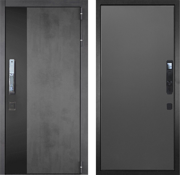 Изображение товара Входная дверь ГРАНИТ Роял Смарт 77 графит нубук (86x205, правая)