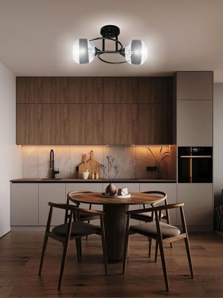 Изображение товара Потолочный светильник Aitin-Pro НПБ 02-2x60-101 / 6272/2 (черный)