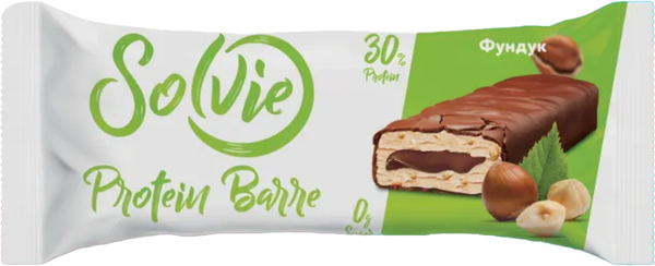 Изображение товара Набор протеиновых батончиков Solvie Protein Barre Фундук (24x50г)