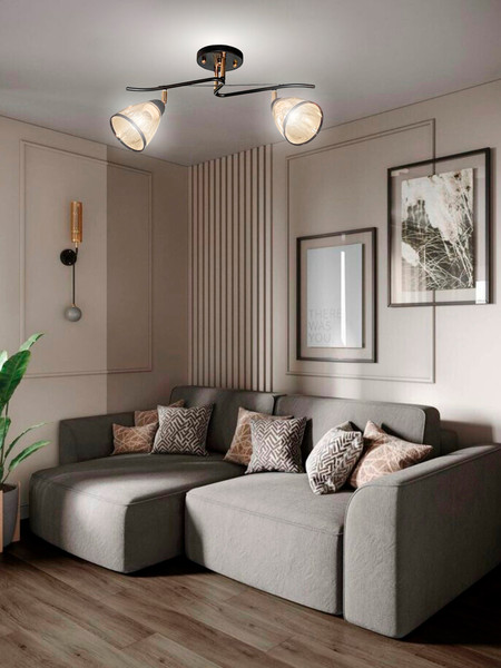 Изображение товара Спот Aitin-Pro НПБ 02-2x60-101 / 6291/2 (черный/золото)