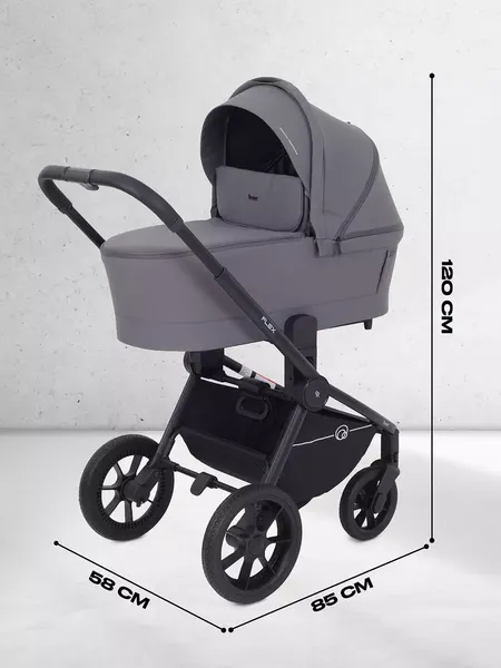 Изображение товара Детская универсальная коляска Rant Flex 3в1 / RA077 (графит)