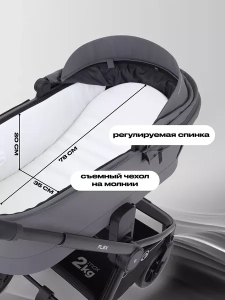 Изображение товара Детская универсальная коляска Rant Flex 3в1 / RA077 (графит)