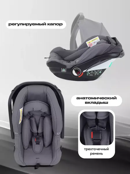 Изображение товара Детская универсальная коляска Rant Flex 3в1 / RA077 (графит)