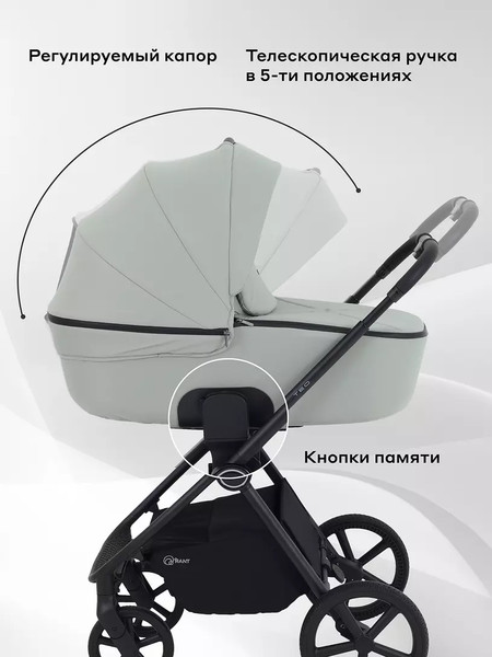 Изображение товара Детская универсальная коляска Rant Teo 2в1 / RA120 (шалфей)