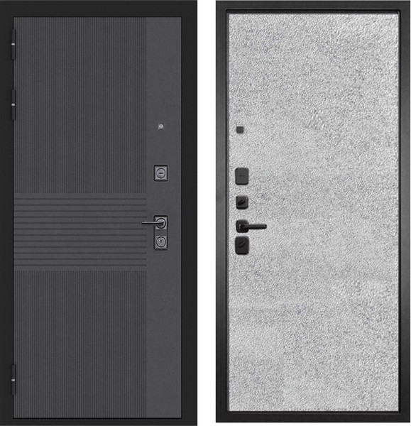 Изображение товара Входная дверь ГРАНИТ Гранж 77-1 бетон светлый (86x205, левая)