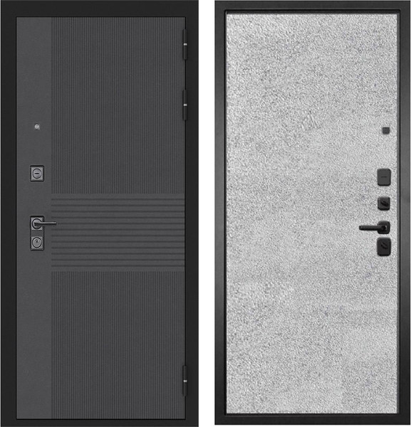 Изображение товара Входная дверь ГРАНИТ Гранж 77-1 бетон светлый (96x207, правая)