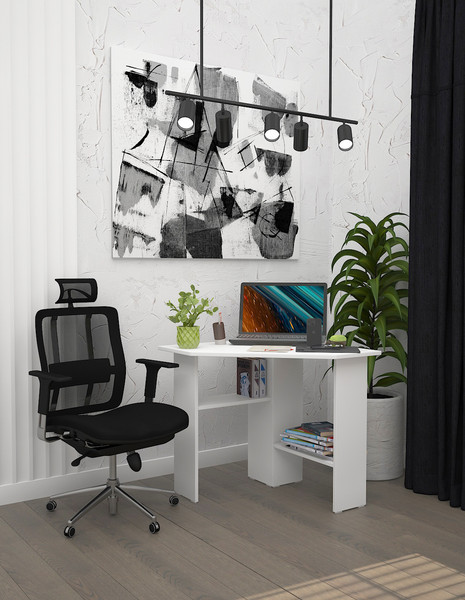 Изображение товара Компьютерный стол МДК Амур 74.5x80x80 (белый)