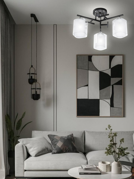 Изображение товара Люстра Aitin-Pro НПБ 02-3x60-101 / 5019/3 (черный/хром)