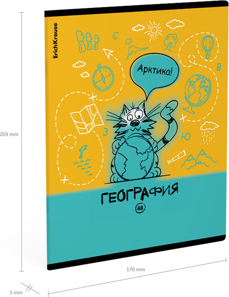 Изображение товара Тетрадь предметная Erich Krause Котоформулы. География / 62532 (48л)