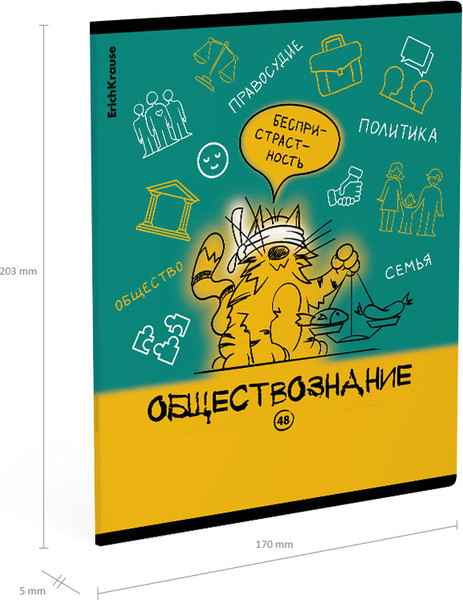 Изображение товара Тетрадь предметная Erich Krause Котоформулы. Обществознание / 62534 (48л)