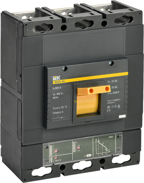 Изображение товара Выключатель автоматический IEK ВА88-40 3Р 800А 35кА / SVA51-3-0800