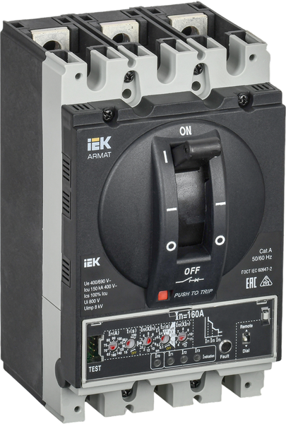 Изображение товара Выключатель автоматический IEK Armat AR-MCCB-3D-150-0160A-ELPC